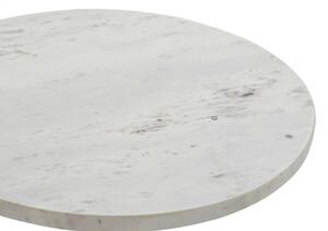 Asztal telefonos márvány aluminium 37x37x60 fehér