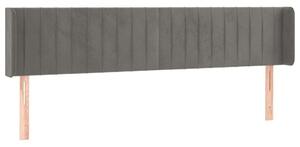 LED-es Bársony Fejtámla - Világosszürke - 163cm