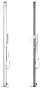 VidaXL rozsdamentes acél kerti zuhany barna aljjal 225 cm