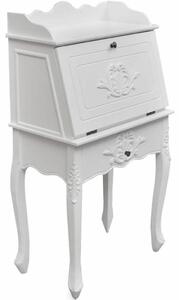 VidaXL - Francia Titkár Íróasztal - Fehér - 60x34x111cm