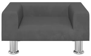 VidaXL fekete bársony gyerekkanapé 50 x 45 x 26,5 cm