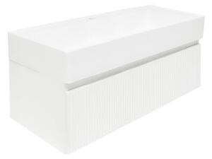 Fürdőszobaszekrény mosdókagylóval SAT Evolution 98x30x44,8 cm fehér matt SATEVO100WMU2