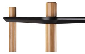 Cabinet Simplicity fekete polc bambusz lábakkal - Leitmotiv
