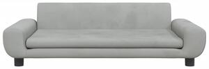 VidaXL világosszürke bársony gyerekkanapé 100 x 54 x 33 cm