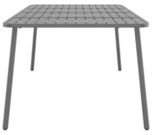 VidaXL antracitszürke acél kerti asztal 200 x 100 x 71 cm