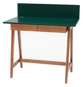 Luka Oak zöld íróasztal kőrisfa lábakkal, hossz 85 cm - Ragaba