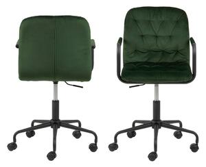 Wendy zöld bársony borítású irodai szék - Actona