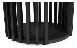 Drum fekete tárolóasztal, ø 53 cm - Woodman