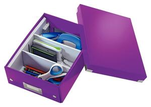 Office lila rendszerező doboz, hossz 28 cm - Leitz