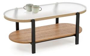 Dohányzóasztal, 110 cm, natúr / fekete - CAMELIA