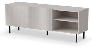 TV-szekrény, 150 cm, kasmír / fekete - PAUXOS