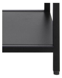Newcastle fekete fém könyvespolc 4 polccal, szélesség 69,5 cm - Actona