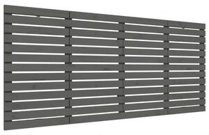 VIDAXL - Fali Fejtámla - Tömör Fenyőfa - Szürke - 206x91,5 cm