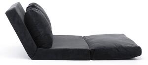 Design összecsukható kanapé Wandella 120 cm fekete