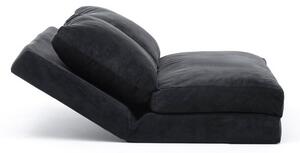Design összecsukható kanapé Wandella 120 cm fekete