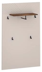 Előszoba panel 4 akasztóval, és polccal 80 cm , kasmír/tölgy - ÉCLAIRIE