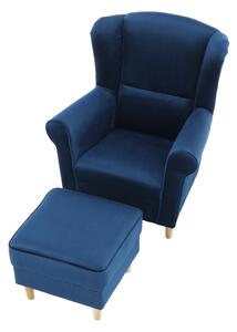 Fotel zsámollyal Aevo (kék). 1015489