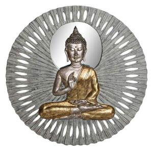 Dekoráció falra műgyanta tükör 59x5x59 buddha