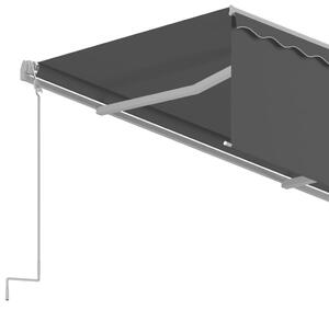 VidaXL antracitszürke automata napellenző redőnnyel 4 x 3 m