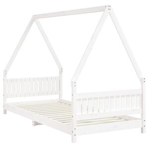 VidaXL fehér tömör fenyőfa gyerekágykeret 90 x 200 cm