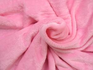 VIOLET Világos rózsaszín mikroplüss takaró, 200x230 cm