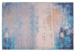 Dekoratív Kék Absztrakt Mintájú Szőnyeg 140 x 200 cm INEGOL