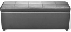 Fekete Tárolós Pad - 116cm