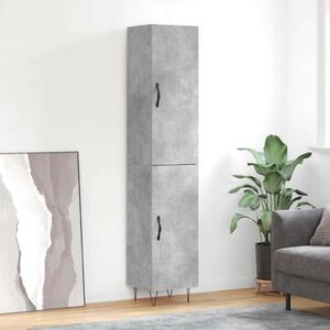 VidaXL Magas Szekrény - Betonszürke - 34,5x34x180 cm