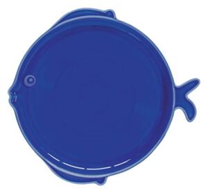 Porcelán tányér FISH 26x28 cm kék