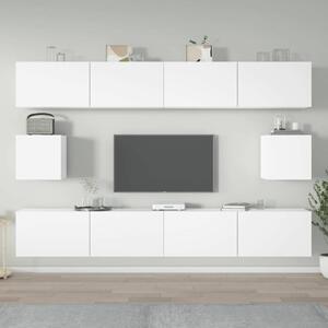 VidaXL Falra Szerelhető TV Szekrény Szett - Fehér - 6 részes