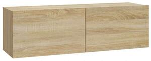 4 db Sonoma Tölgy Fali TV Szekrény - 100x30x30 cm