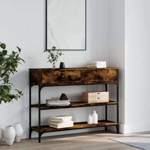 VidaXL füstös tölgyszínű szerelt fa tálalóasztal 100x25x75 cm