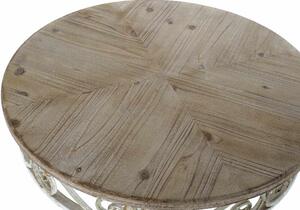 Ebédlő asztal fa fém 65x65x73 régies