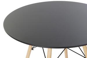 Ebédlő asztal mdf nyírfa 90x90x74 fekete
