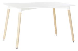 Ebédlő asztal mdf nyírfa 120x80x74 fehér