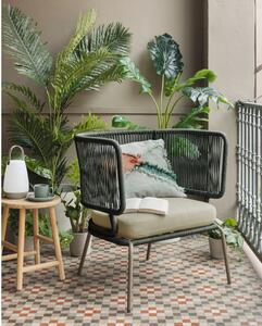 Nadin zöld acélszerkezetű kerti fotel - Kave Home