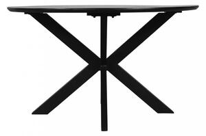 Ebédlő asztal mango fém 130x130x76 fekete