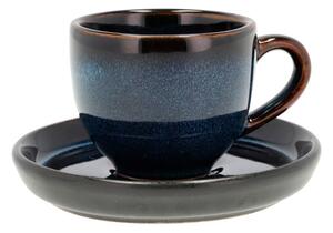 Fekete-kék kerámia eszpresszó csésze 70 ml Gastro Dark Blue/Black – Bitz