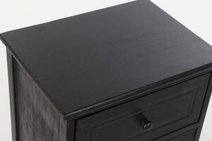 Fiókos szekrény paulownia 40x30x70 3 fiókos fekete