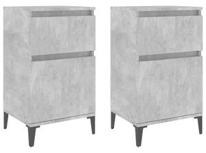 Modern Éjjeliszekrény Szett - 2 db - Betonszürke - 40x35x70 cm