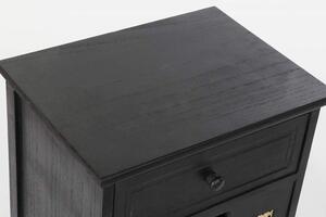 Fiókos szekrény paulownia 40x30x58 3 fiókos fekete