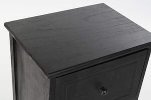 Fiókos szekrény paulownia 45x35x91 3 fiókos fekete
