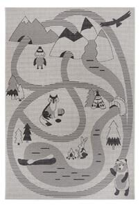 Animals krémszínű szőnyeg gyerekeknek, 200 x 290 cm - Ragami