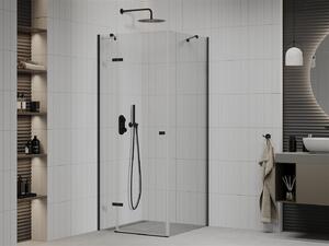 Mexen Roma zuhanykabin 70x70cm, 6mm üveg, fekete profil-átlátszó üveg, 854-070-070-70-00