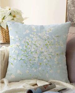 Blossom kék pamut keverék párnahuzat, 55 x 55 cm - Minimalist Cushion Covers