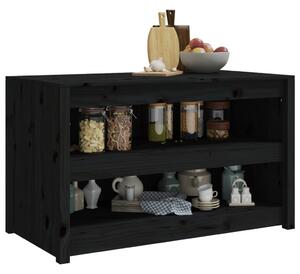 VidaXL fekete tömör fenyőfa kültéri konyhaszekrény 106x55x64 cm