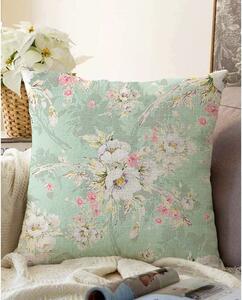 Blossom zöld pamut keverék párnahuzat, 55 x 55 cm - Minimalist Cushion Covers