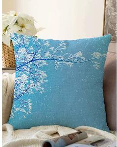 Winter Wonderland kék pamut keverék párnahuzat, 55 x 55 cm - Minimalist Cushion Covers