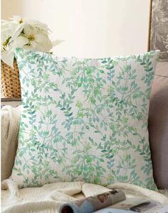 Twiggy bézs-zöld pamut keverék párnahuzat, 55 x 55 cm - Minimalist Cushion Covers