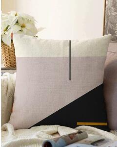 Abstract rózsaszín-fekete pamut keverék párnahuzat, 55 x 55 cm - Minimalist Cushion Covers